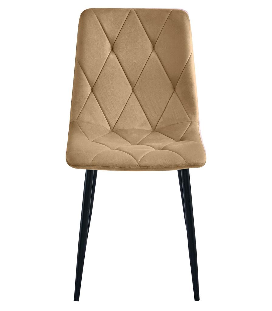 LIBRA Chair - Velvet Brown / Black Legs X 4
