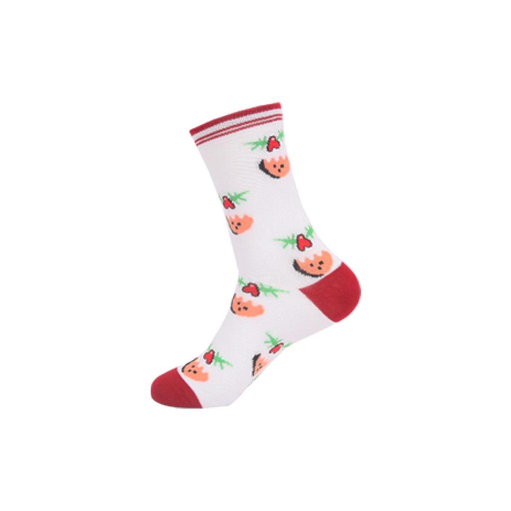 Autumn Santa & Reindeer Christmas Mid-Tube Cotton Socks for Men & Women - Trendy and Comfortable