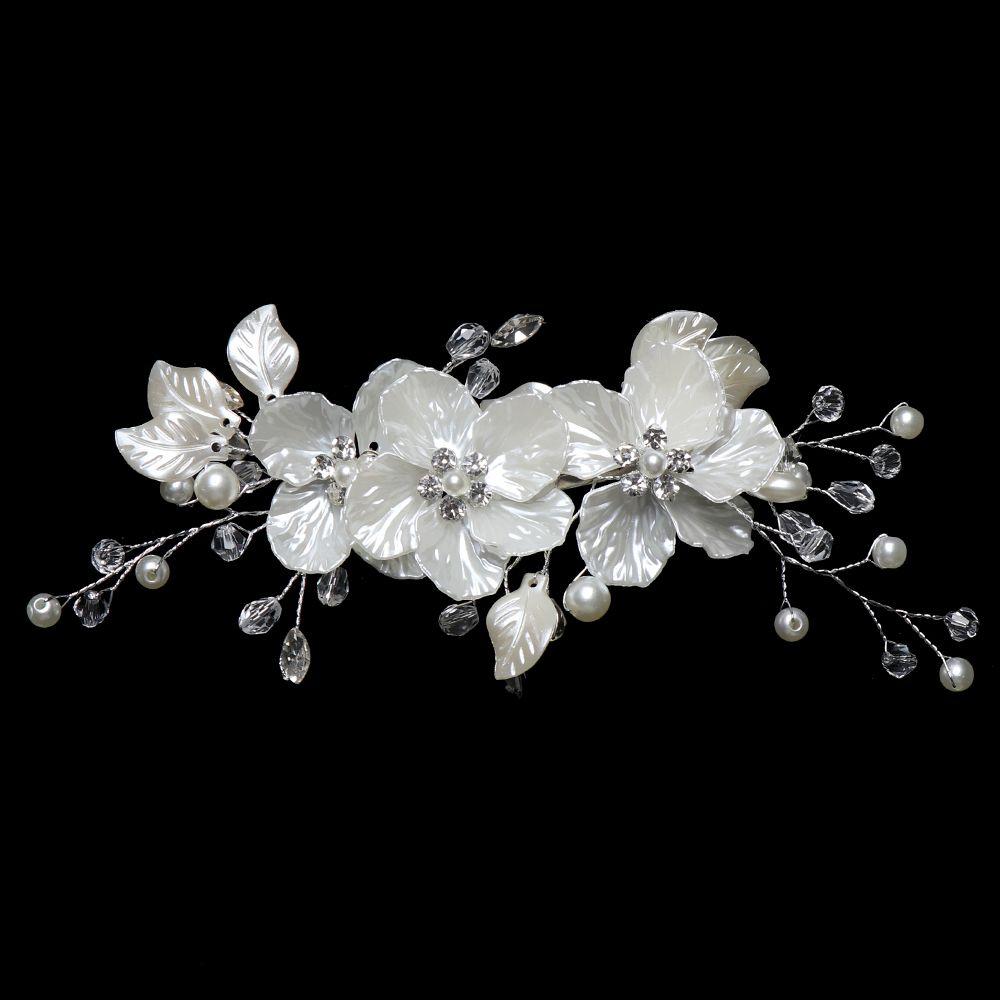 Fashion Crystal Pearl Hair Accessories Bridal Clips Hair Combs Flower Hair Pin Bridesmaid Tiara