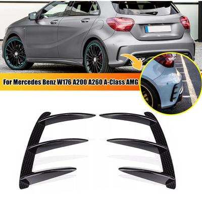 Paar Voor Mercedes W176 A200 A250 A260 A45 AMG 2013-2018 Auto Achterbumper Spoiler Zijdelingse Canard Splitter Luchtgat Cover Accessoires