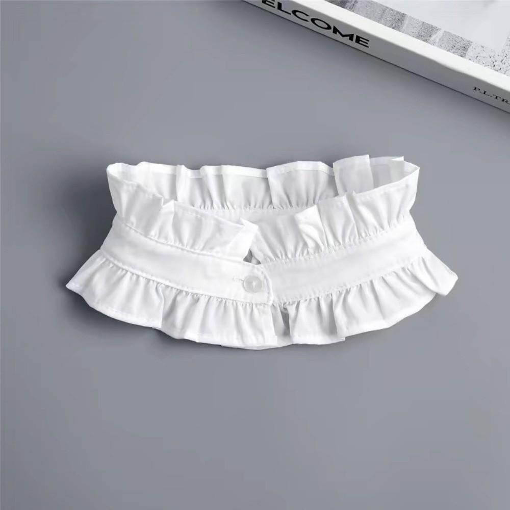 Stand Collar Ruffled Detachable Collar Polyester Decorative Neck Ruff For Women