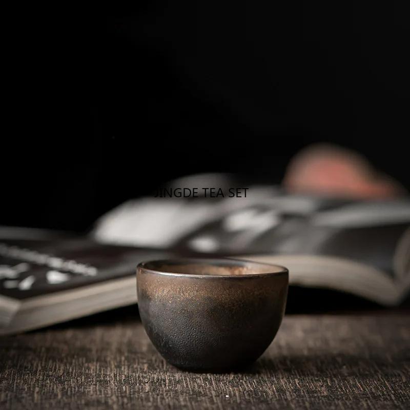 Ceramic Master Tea Bowl Home Kung Fu Set Kitchen Restaurant Bar Gold Plated Tea Set