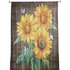 Farm Flower Sunflower Butterfly Tulle Curtain Voile Transparent Tulle for Bedroom Living Room Kitchen Sheer Window Curtains