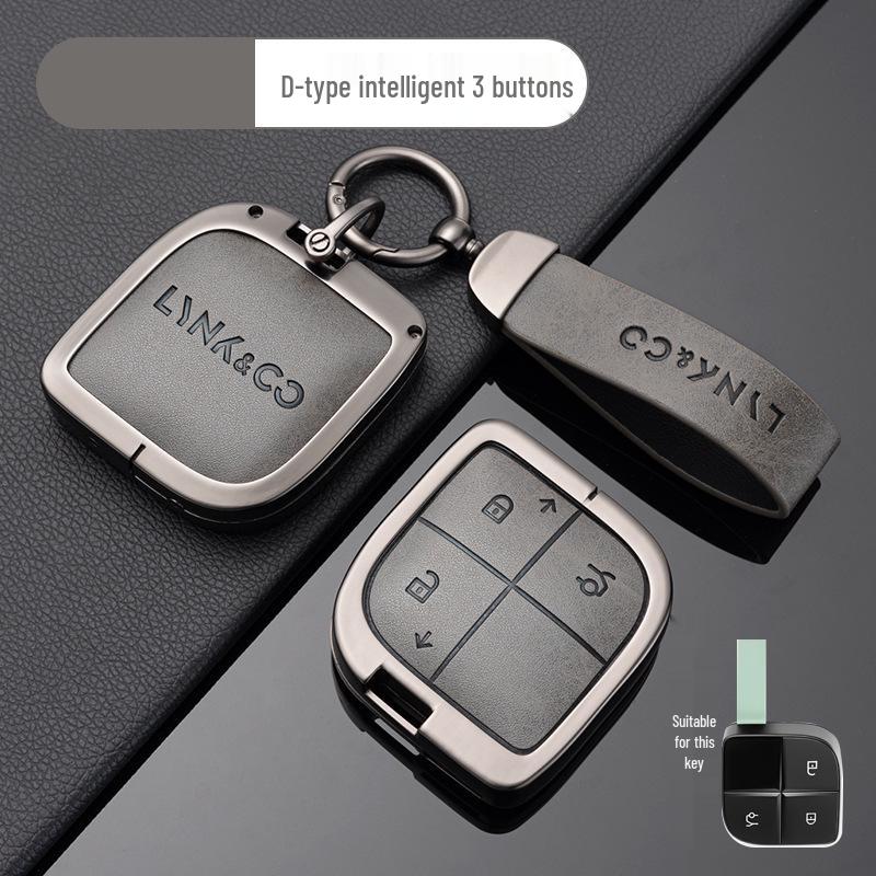 Zinc Alloy Key Case for Lynk & Co Models - Fits Z20, Z10, Co 900 - Premium Metal Smart Card Holder