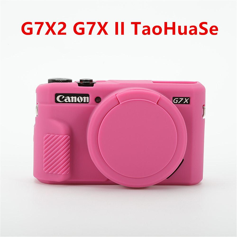 Soft Silicone Rubber Armor Camera Body Case For Canon G7X Mark II III G7XII G7X2 G7XIII G7X3 Shockproof Cover With Lens Cap