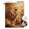 DIY Pearl Bead Art Canvas Lion Pattern Frameless Creative Craft Painting Kit for Relaxing Home Wall Decoration