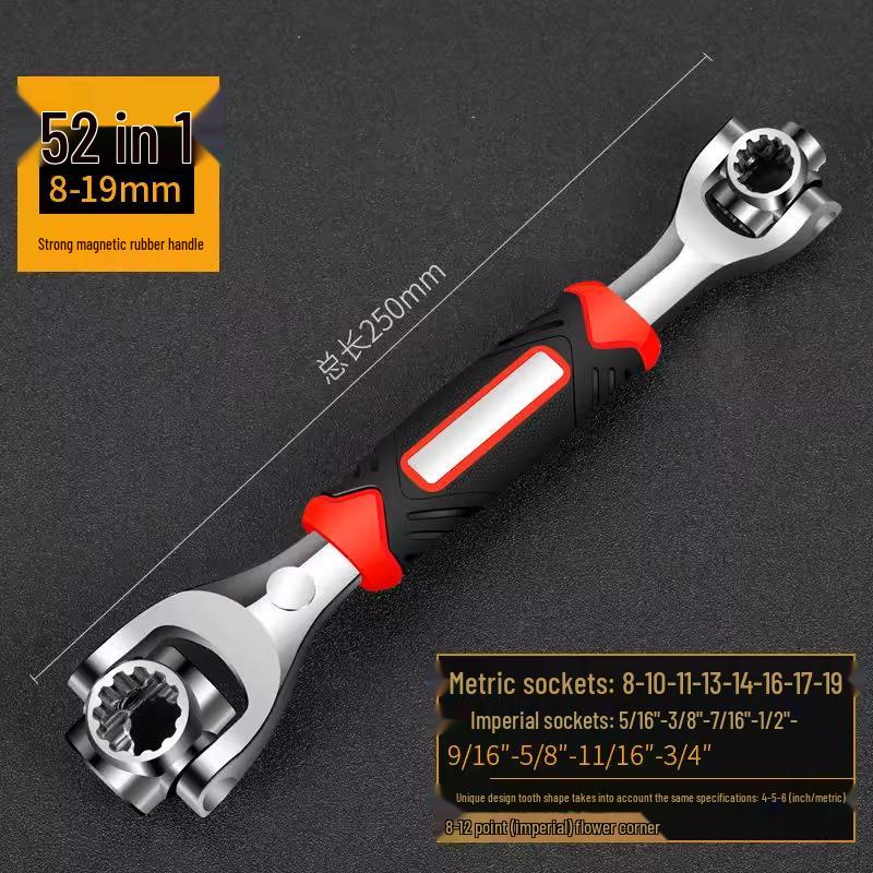 Adjustable Reversible Quick Ratchet Wrench 6-22mm Metric/Imperial