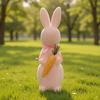 Easter Flocking Ornaments Plush Bunny Spring Decoration Scene Arrangement Gift