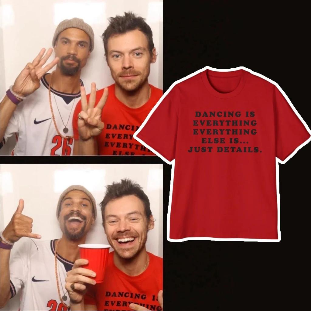 Harry Styles Dancing Is Everything Everything Graphic Merch Tshirt 100%Cotton Unisex Men‘s Women's T-Shirt Y2k Popular Fan Tee