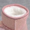 2022 Winter Pink Sequin Plus-Size Thick Cotton Children's Shoes with Non-Slip Rubber Sole