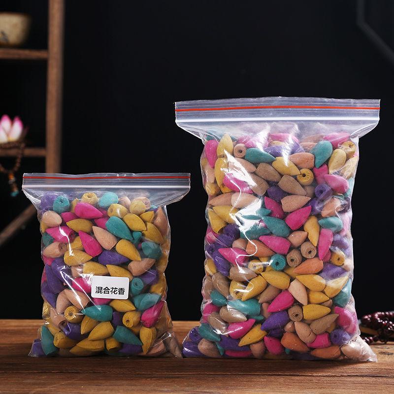 Y 50pcs/bag Mixed Waterfall Smoke Cone Incense for Backflow Burner Reflux Tower Incense Indian Meditation Yoga Home Fragrance