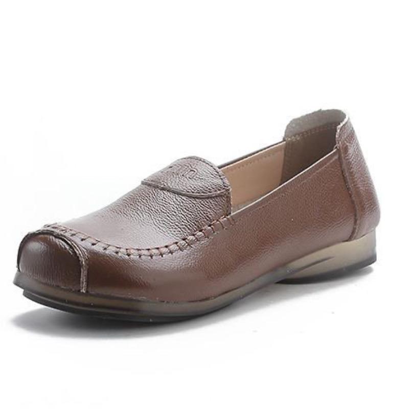Autumn new single shoes soft sole non-slip comfortable flat sole soft sole shoes low top soft leather Doudou women's shoes
