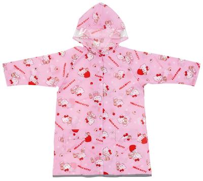 Can Be Put On and Taken Off While Wearing a Suitable for Heights RACO1M Children's Raincoat, Backpack, 110-125cm, Kitty, Friends, Girls,