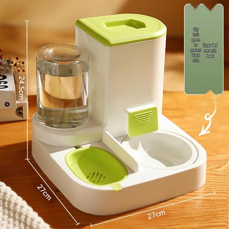 JINGRUIXIANG 2-in-1 Automatic Pet Food & Water Dispenser