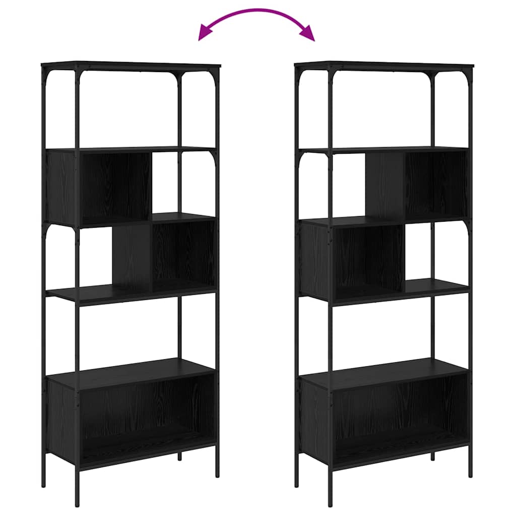 Bookshelf Black Oak Effect 76 x 33 x 188.5 cm