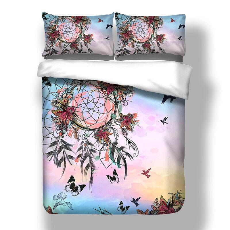 Dream Catcher Quilt Duvet Doona Cover Set Single Double Queen King Size Bedding