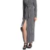 Michael Kors FW23 Striped Print Split Hem Shirt Dress Women dresses Black MF381Z1AR3-001