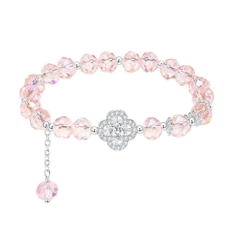 barbie Crystal Bracelet [Lucky Year of the Horse* Exploding Four-leaf Clover] New Chinese Style National Trend, Dreamy, Romantic, Exquisite Ba2510016