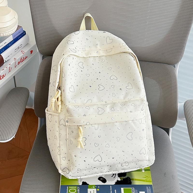 Large Capacity Women s Backpack Student Schoolbag Love Printed Backpack