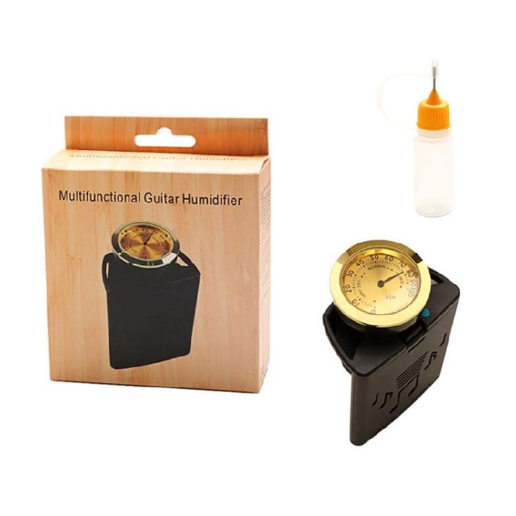 2-in-1 Guitar Humidifier Hygrometer Temperature Humidity Monitor No Battery