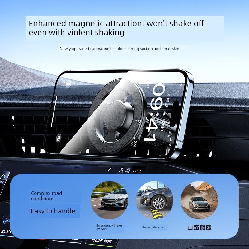 New Magnetic Car Mount Magsafe Foldable Phone Holder with 360-Degree Rotation for Dashboard Navigation with Strong Magnetism