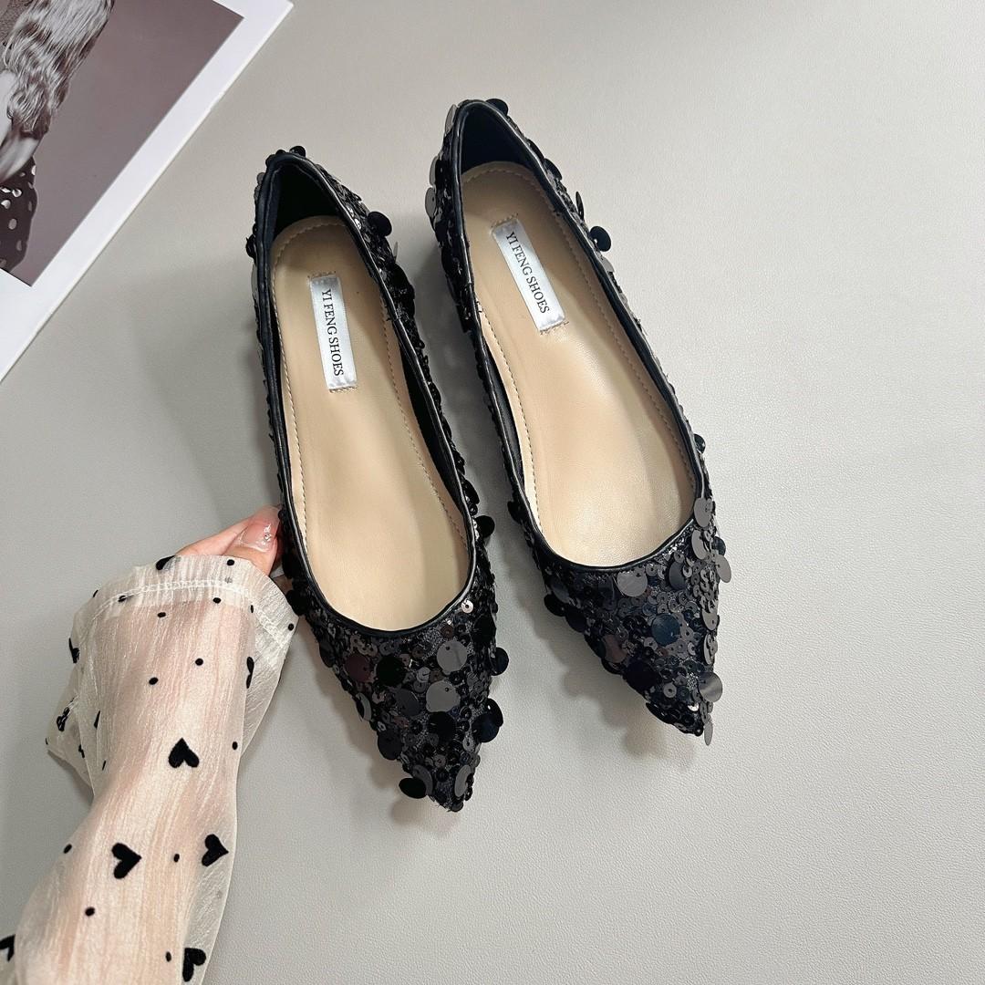 

Русалка Цзи увеличивает высоту на 5 см, заостренный носок и легкая лаковая пленка, холодный темперамент, одиночная туфля, серебристый, корейская версия, платье, женская 39 чёрный