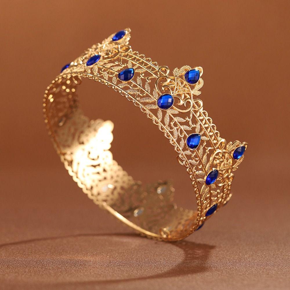 Metal King Crown Hair Ornaments Princess Tiara Elegant Baroque Crown  Man