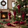 Flocked Christmas Ball Ornament Glitter Xmas Baubles Xmas Tree Hanging Pendant  New Year Gift