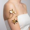 Emaille Glas Offener Armreif Verstellbares Armband Exquisites Blumenarmband Geschenk