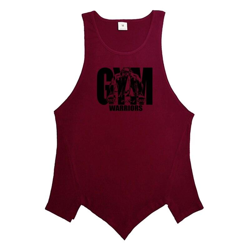 

Мужская спортивная одежда, летние простые красивые топы без рукавов в стиле хип-хоп, жилеты для бодибилдинга с неровным подолом, уличная одежда для отдыха XXL бордовый