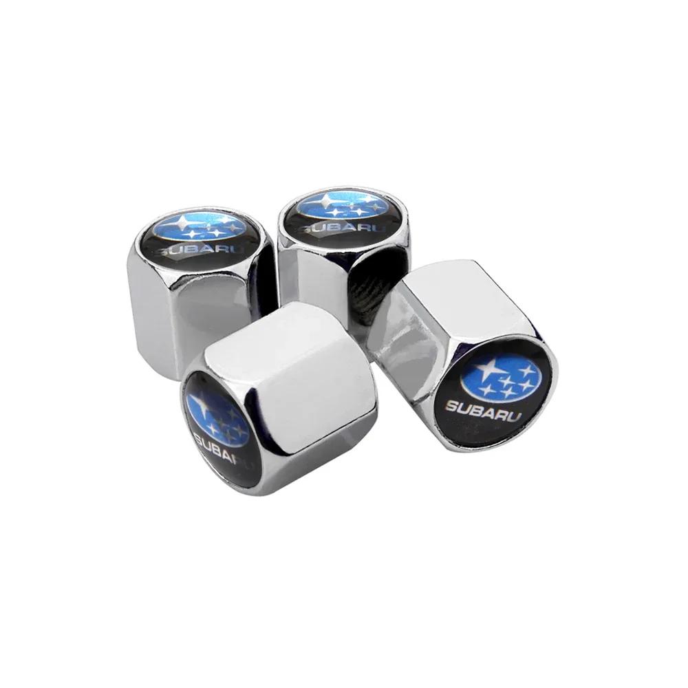 For Subaru STI XV WRC WRX BRZ FORESTER IMPREZA LEGACY OUTBACK 4PCS Metal Car Wheel Air Covers Rustproof Tire Valve Caps Y15