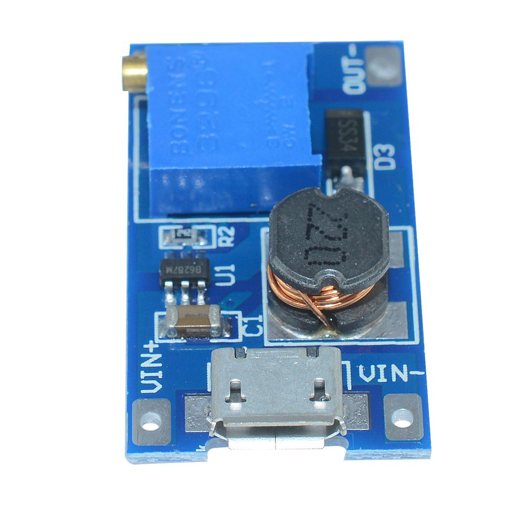 DC-DC Boost Converter Module 2A Step Up Micro USB Voltage Regulator Board 2V-24V to 9V-24V Power Supply Module