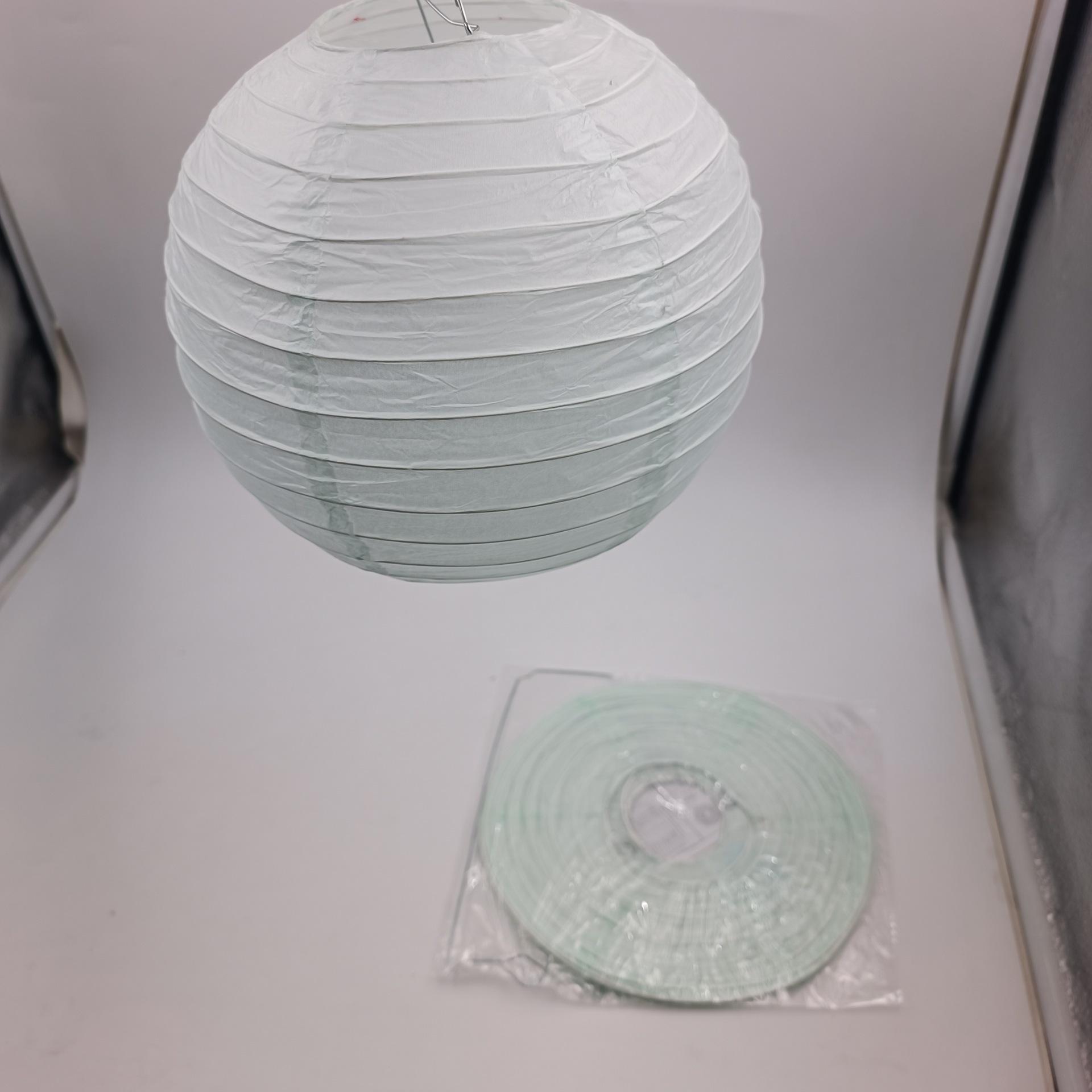 

Круглый белый бумажный фонарик 10 дюймов, красный фонарик для Праздника середины осени и свадебного украшения 16 inch (40cm) with wire frame