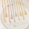 18K Gold-Filled Color-Stable Adjustable Bead Clavicle Chain Necklace