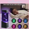 Led Lava Jellyfish Tank Aquarium Lamp 7 Color Changing Night Mood Light Gift