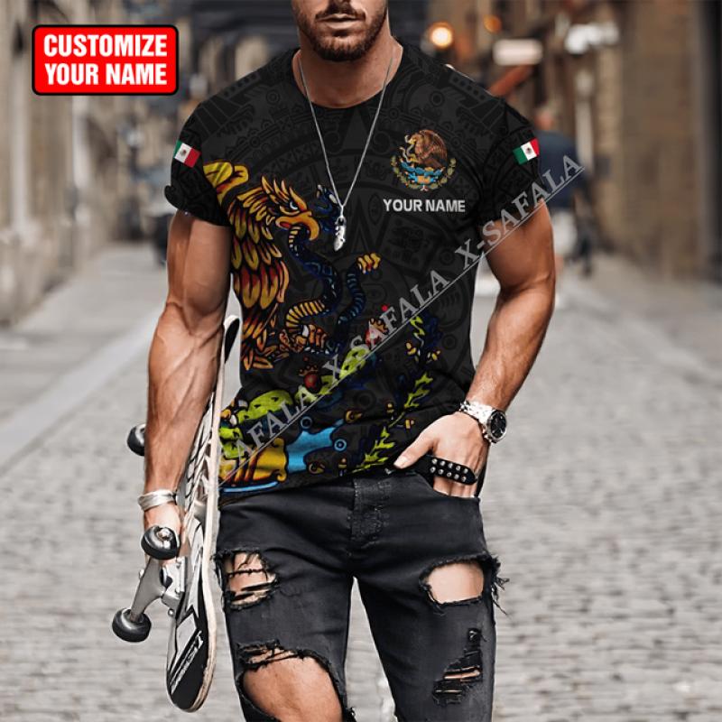 Custom Mexico Flag 3D Printed High Quality Milk Fiber T-shirt Men Casual Top Breathable Quick Dry Summer