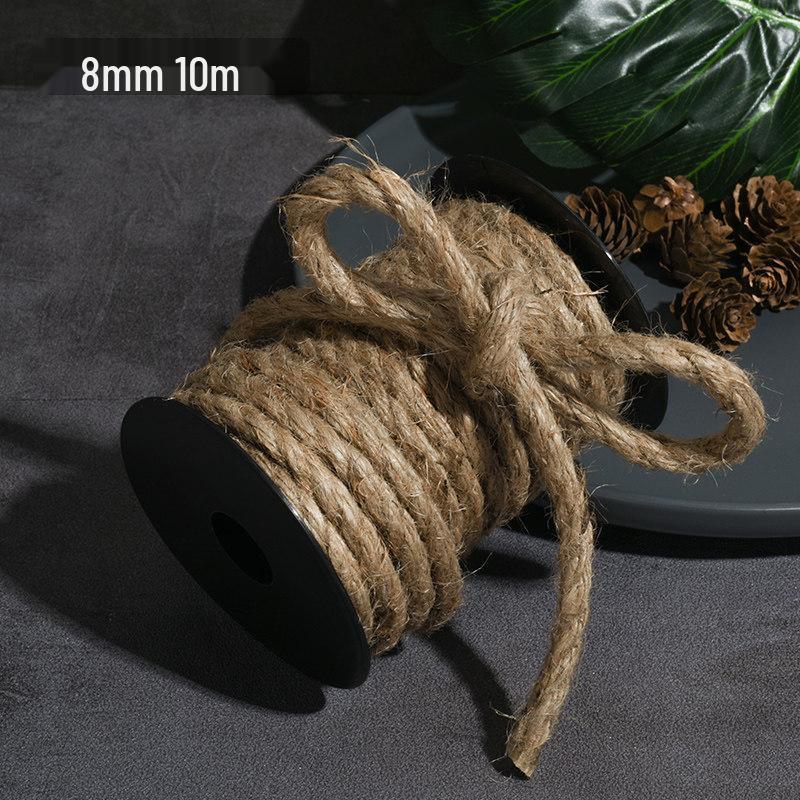 Vintage-Style Handwoven Hemp Rope for Creative DIY Decoration and Vase Bundling