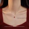 925 Gold-Plated Agate Fortune Lock Necklace for Women's Chinese New Year 2025, Year of the Snake, High-End Clavicle Chain.