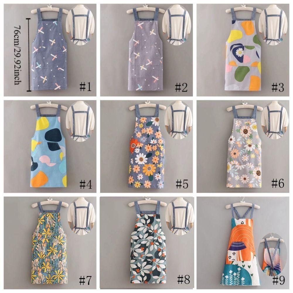 Stain Resistant Kitchen Apron Thin Cooking Apron Creative Canvas Apron Cooking