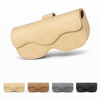 Sunglasses Car Glasses Magnetic Easy Car Accessories [Evello] Suede-like Holder, Case, Closure, One-Touch Opening/Closing, Scratch-Resistant,