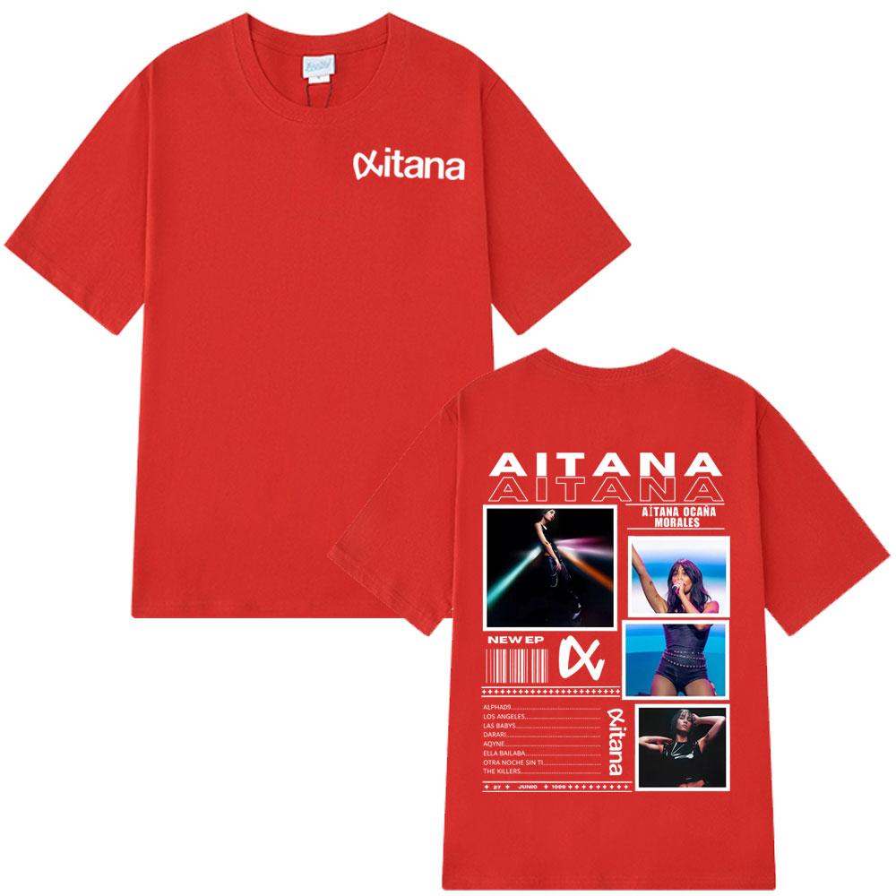 Singer Aitanas Ocana Fashion Print T Shirts Men Women Cotton T-Shirts Summer Short-sleeved Aesthetic Casual O Neck T-shirts Tops
