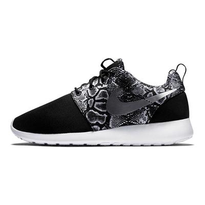 Roshe Run Black Python (GS) Women Sneakers Metallic-Silver-White 599432-003
