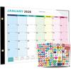 2026 Large English Calendar, 18 Month Wall And Desk Planner