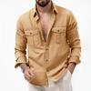 2026 Spring and Autumn Casual Solid Color Simple Shirt Men's Fashion Long Sleeve Jacket