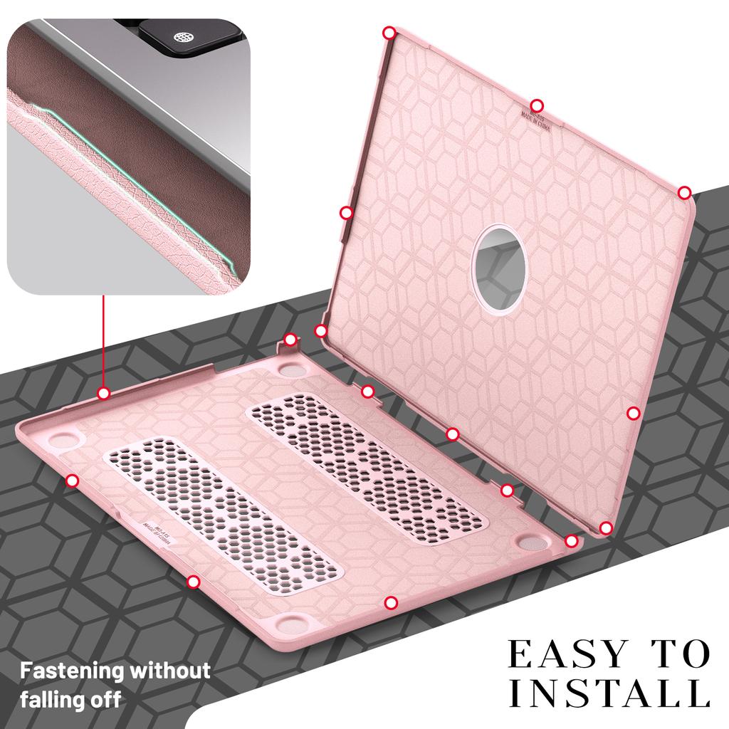 Laptop Case for MacBook Air 15 inch (2025)/(2024)/(2023)/M2 A2941/M3 A3114/M4 A3241 Notebook Kickstand Cover