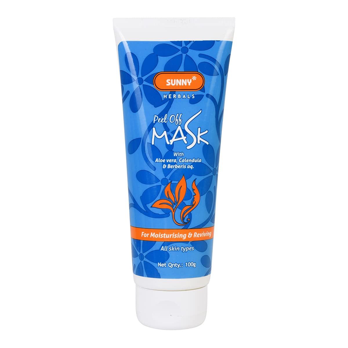 Sunny Peel Off Mask With Aloevera, Calendula & Berberis | Peels Away Deep Seated Dirt & Impurities, Exfoliates Dead Skin Cells & Clogged Pores | No