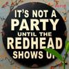 Vintage Round Iron Sign Redhead Party Decor Home Garden Pub
