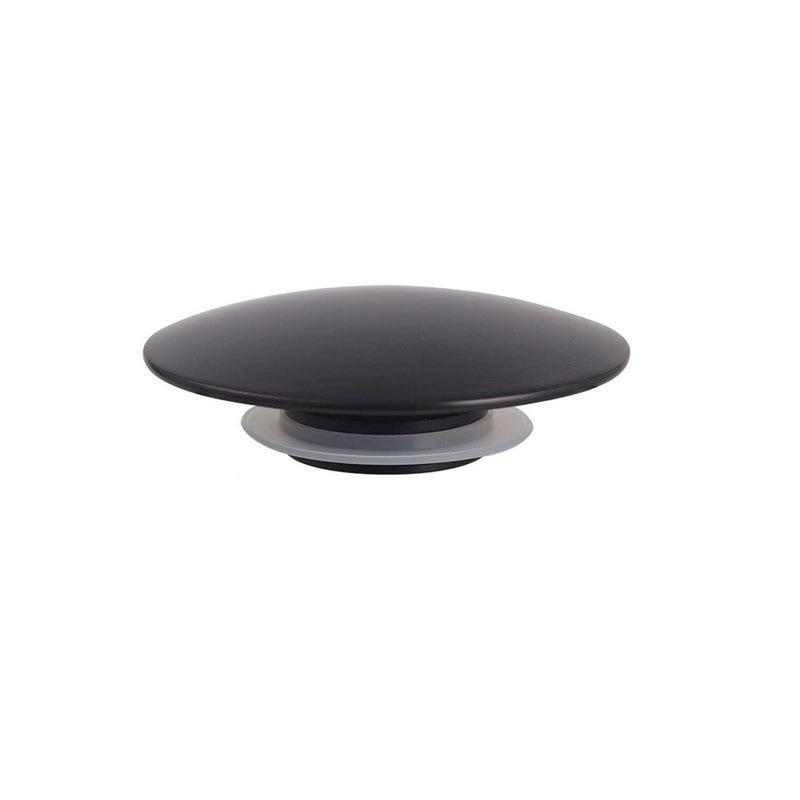 Push Button Silver Chrome 66mm Basin Waste Sink Plug Up Cap Click Clack Replacement for Kitchen Bathroom Drainage