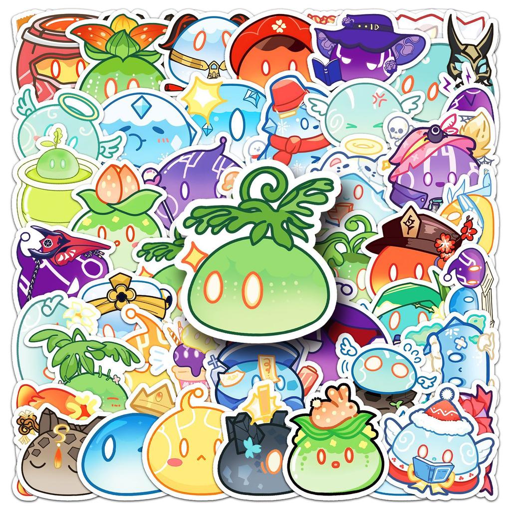50 Q Version Graffiti Stickers Cartoon Cute Game Guka Decorative Laptop Stickers