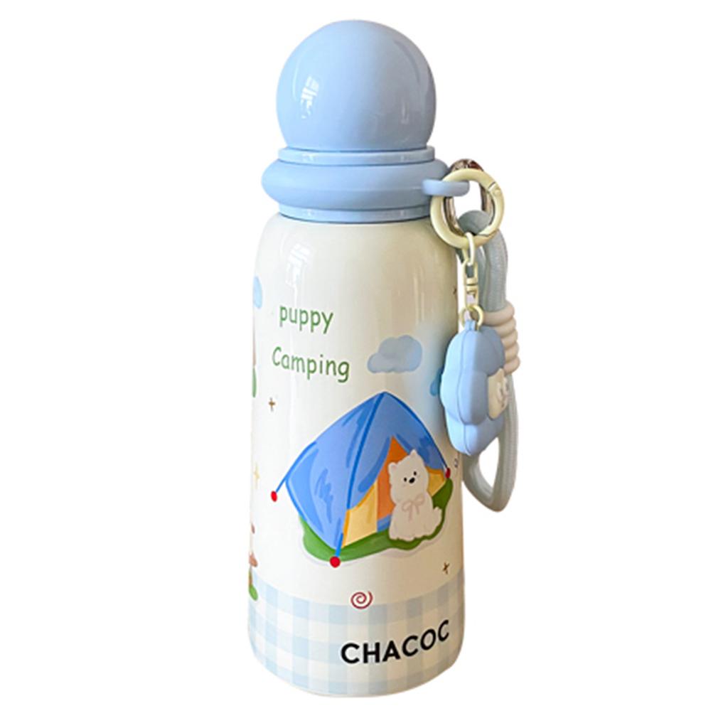Exquisite cartoon gift thermos cup ins female high-value student 316 stainless steel portable straw double drinking cup
